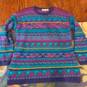 L.L. Bean Multicolor Patterned Sweater